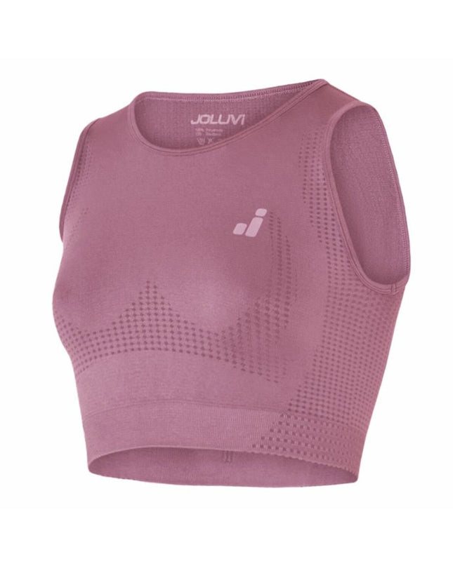 Joluvi Ana Tir paars sports bra for cycling and outdoor activities, featuring breathable fabric and supportive fit.