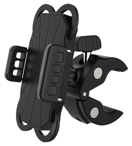 Black Youin bicycle smartphone holder for bikes, universal mount for outdoor and urban mobility, shown in close-up.
