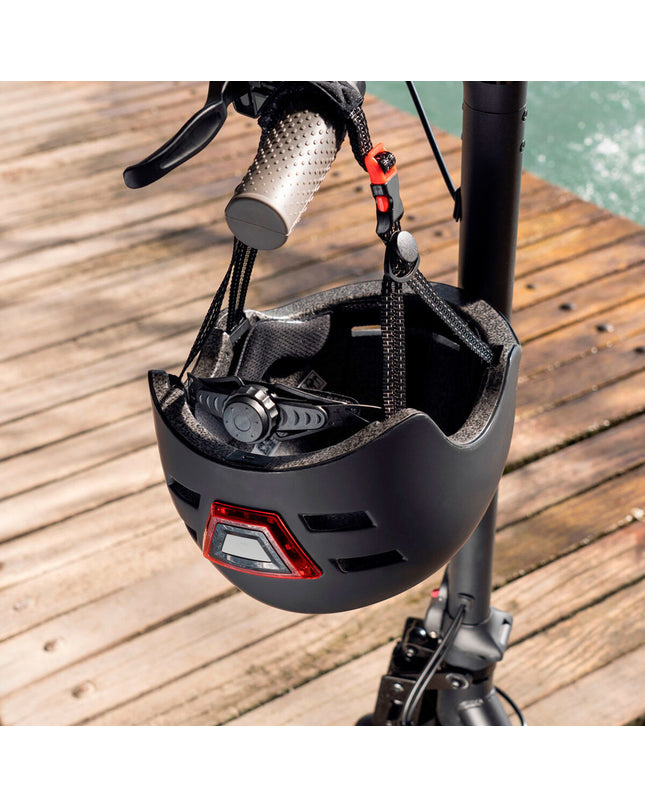 Black Youin MA1010M adult bike helmet for cycling, sporty outdoor helmet with adjustable straps and ventilation.