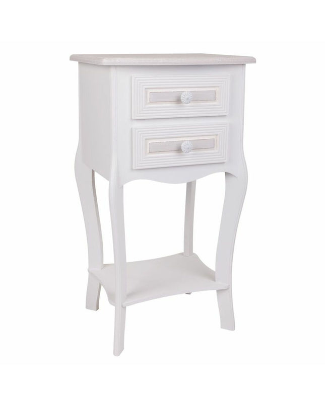 Alexandra House Living Nachtkastje Wit, 31x71x38 cm, modern bedside table with clean design and storage drawer.