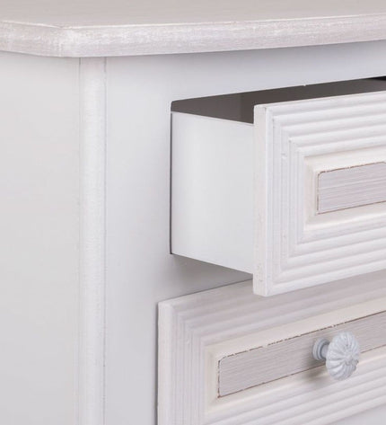 Alexandra House Living Nachtkastje in wit, 31x71x38 cm, modern bedside table with clean lines and wooden finish
