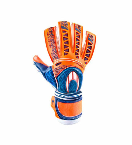Ho Soccer Keeperhandschoenen Ho Soccer Ikarus Rollo Oranje for soccer, featuring bright orange fingerless gloves with grip palms.