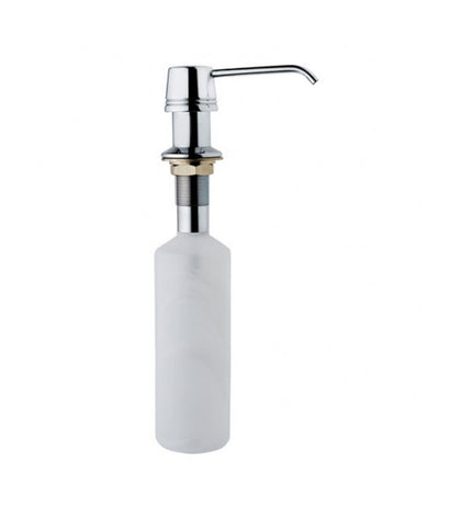 Stainless steel Teka Zeepdispenser Teka 115890011 for bathroom and kitchen, 275 ml capacity, mounted on wall.
