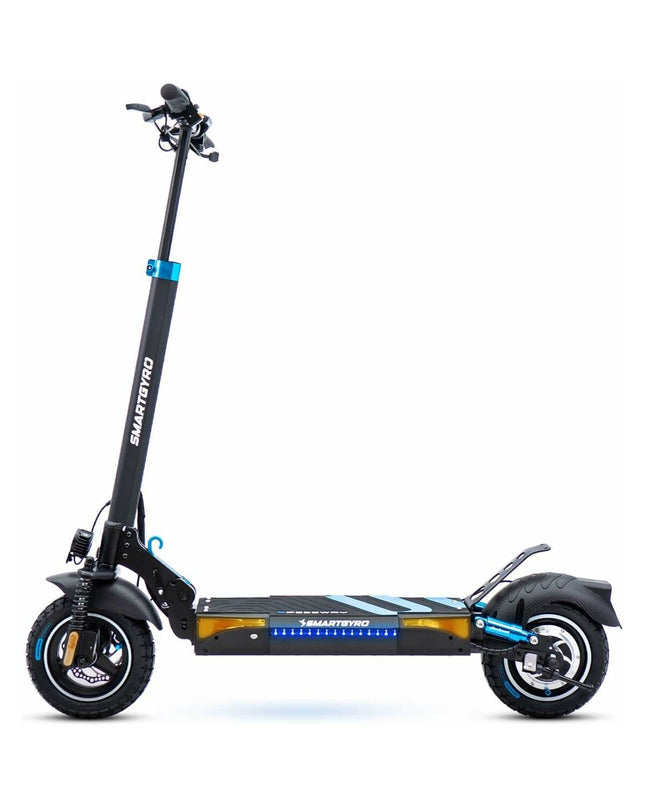 Smartgyro SG27-152 electric scooter in black and blue with 800W motor, designed for urban mobility and outdoor sports.