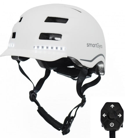 White Smartgyro SMART MAX electric scooter hoes for outdoor urban mobility, designed for protection and durability.