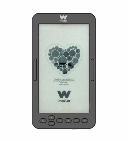 Woxter EB26-069 black eBook reader with screen and controls, electronic device for digital reading and eBooks.