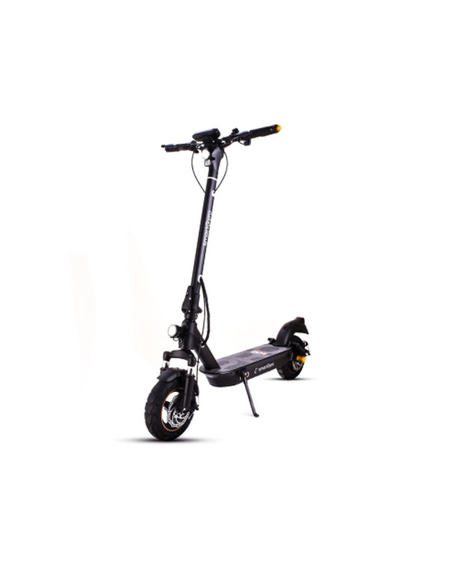 Smartgyro electric scooter in black, ideal for urban mobility and outdoor sports, with a sleek design and sturdy build.