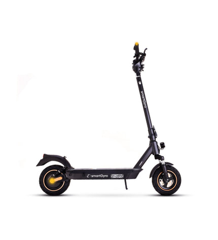 Smartgyro elektrische step in zwart, sport en outdoor stedelijke mobiliteit, with handlebar and deck visible.