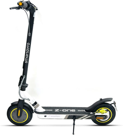 Smartgyro Z-ONE electric scooter in black with 350W motor and 36V battery, suitable for urban mobility and outdoor use.
