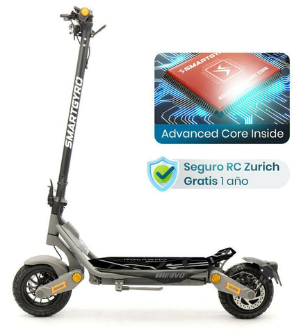 Smartgyro SG27-551 electric scooter for urban mobility, shown in outdoor setting with sleek design and handlebars visible.