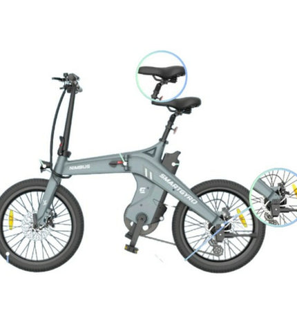 Smartgyro SOHO 16 electric bike in black with 20-inch wheels and 250W motor, featuring a 10,000mAh battery for sport and outdoor riding.