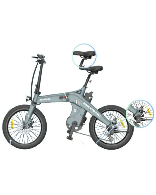 Smartgyro SOHO 16 electric bike in black with 20-inch wheels and 250W motor, featuring a 10,000mAh battery for sport and outdoor riding.