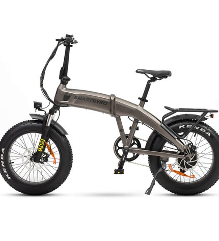 Smartgyro Rhino electric bicycle with 15000mAh battery, 250W motor, black 20-inch wheel, suitable for sport and outdoor cycling.