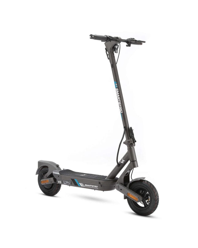 Black Smartgyro SG27-618 electric scooter with 500W motor, designed for urban mobility and outdoor sports, shown from a side view.