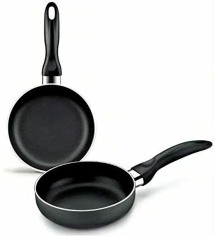 Black Monix M681200 aluminum pan for cooking and household use, shown with a smooth, non-stick surface and ergonomic handle.