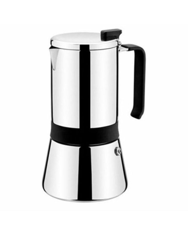 Monix Italiaanse koffiepot in roestvrij staal met 6 kopjes, 300 ml capacity, perfect voor huis en koken.