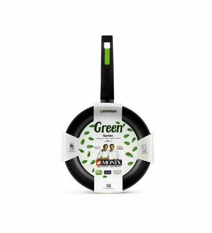 Monix Groen aluminium pan with bakeliet handle, 20 cm diameter, ideal for cooking and kitchen use.