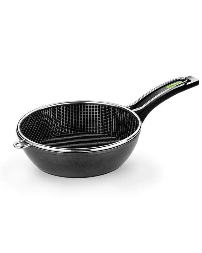 Monix Groen aluminium pan with two components, 24 cm diameter, suitable for house and kitchen use.