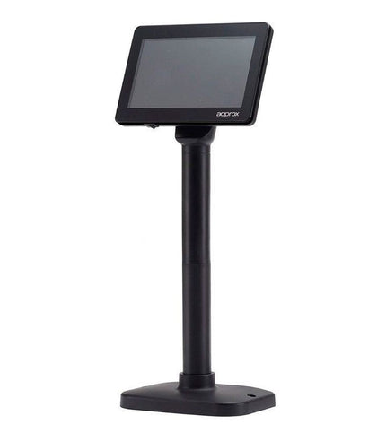 approx! APPVFD02LCD TPV-display for office electronics, showing a digital screen with control buttons and a sleek design
