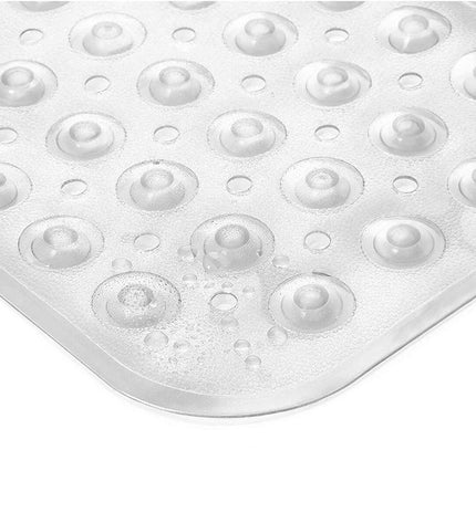Transparant PVC antislipmat for shower by Exma, 100x40 cm, with textured surface for safety in bathroom showers.