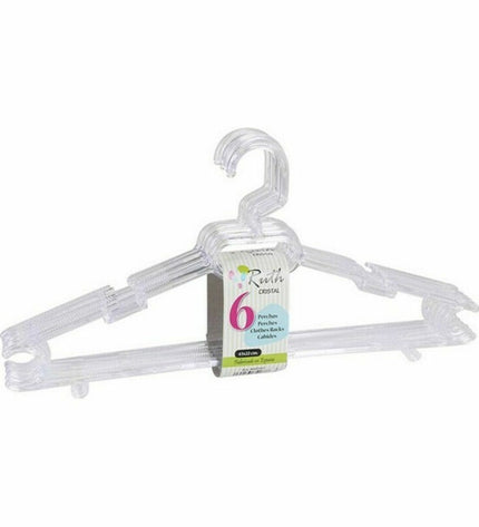 Set of 12 Dem Ruth Kristal clothing hangers, 43x22x4.5 cm, for home storage and organization, with crystal-style design.