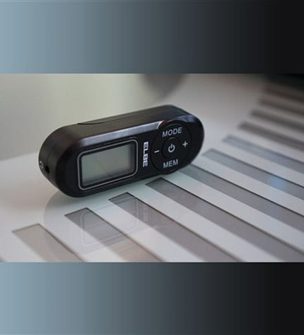 Black ELBE RF96 portable digital radio with FM tuner, compact electronic toy suitable for kids and entertainment.