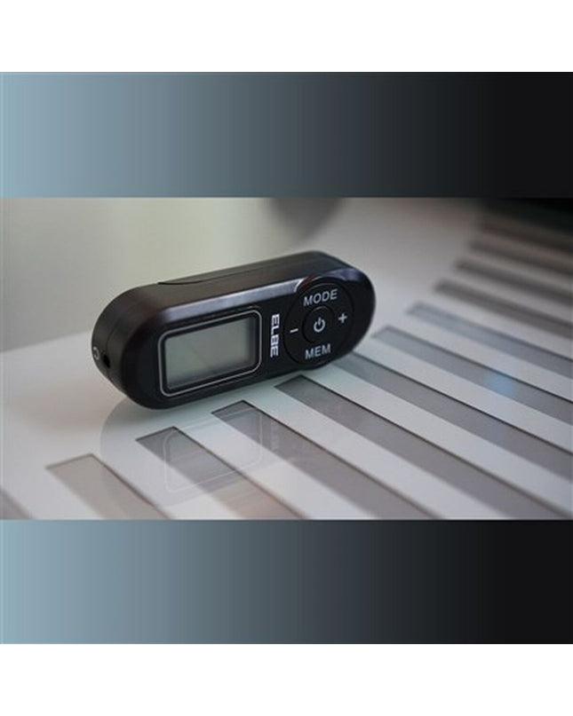 Black ELBE RF96 portable digital radio with FM tuner, compact electronic toy suitable for kids and entertainment.