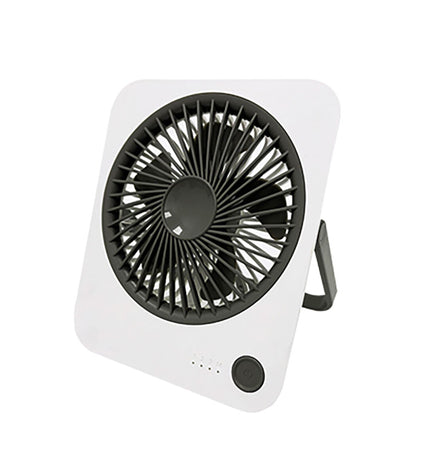 F-Air Tafelventilator Wit Zwart, draagbare tafelventilator for home cooling, with a compact design and adjustable settings.