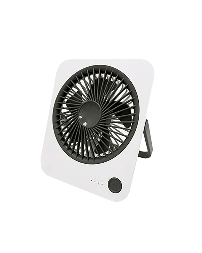 F-Air Tafelventilator Wit Zwart, draagbare tafelventilator for home cooling, with a compact design and adjustable settings.