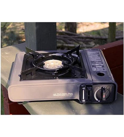 Open Norte gasfornuis BS102 outdoor camping stove with burners, ideal for outdoor cooking and camping activities.