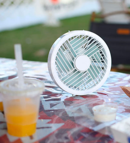 CristalRecord Tafelventilator CristalRecord Wit 5 W, portable table fan with sleek white design for home cooling.