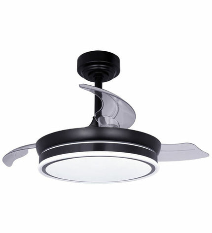 CristalRecord plafondventilator CristalRecord 85-065-46-180 in zwart, modern ceiling fan with sleek design for home or kitchen.