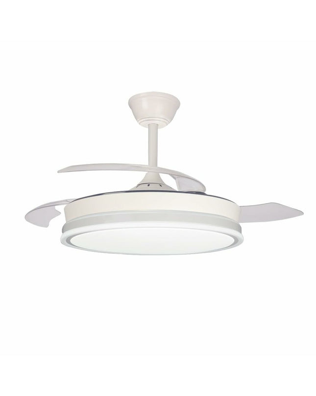 CristalRecord Cecotec EnergySilence 610 40W oscillating table fan in a home environment, showcasing its compact design and adjustable settings.
