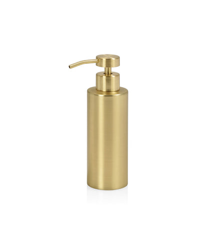 Andrea House gold metal soap dispenser for bathroom and kitchen, 6-liter capacity, stylish house and cooking decor.