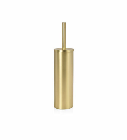 Andrea House Gouden toiletborstel with gold handle and white brush head, designed for bathroom cleaning.