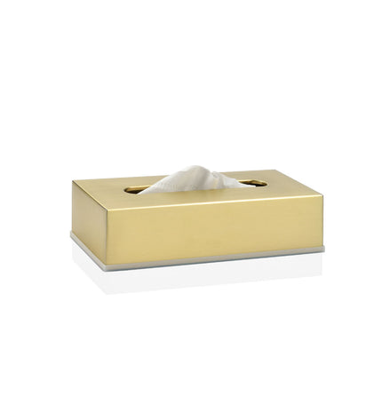 Andrea House stainless steel tissue box holder for bathroom and kitchen, sleek and durable design for household use
