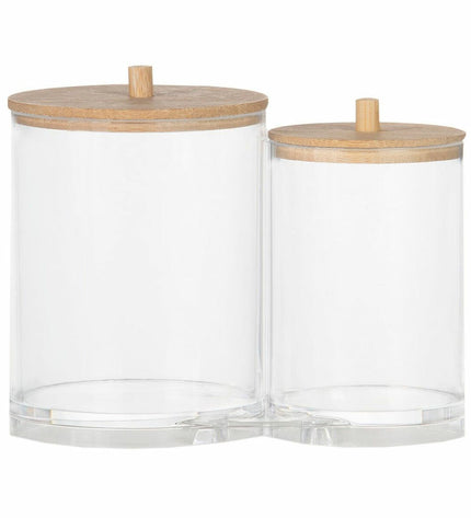 Andrea House acrylic storage jars set with lids, house and kitchen decor, ø 15 x 12 cm, perfect for bathroom or home organization