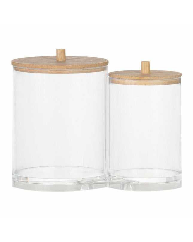 Andrea House acrylic storage jars set with lids, house and kitchen decor, ø 15 x 12 cm, perfect for bathroom or home organization