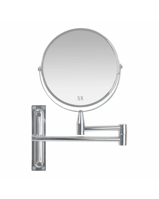 Vergrotende spiegel Andrea House uitschuifbaar met verchroomd zilverkleurig metalen frame, badkameraccessoire, 39 x 3 x 26,5 cm