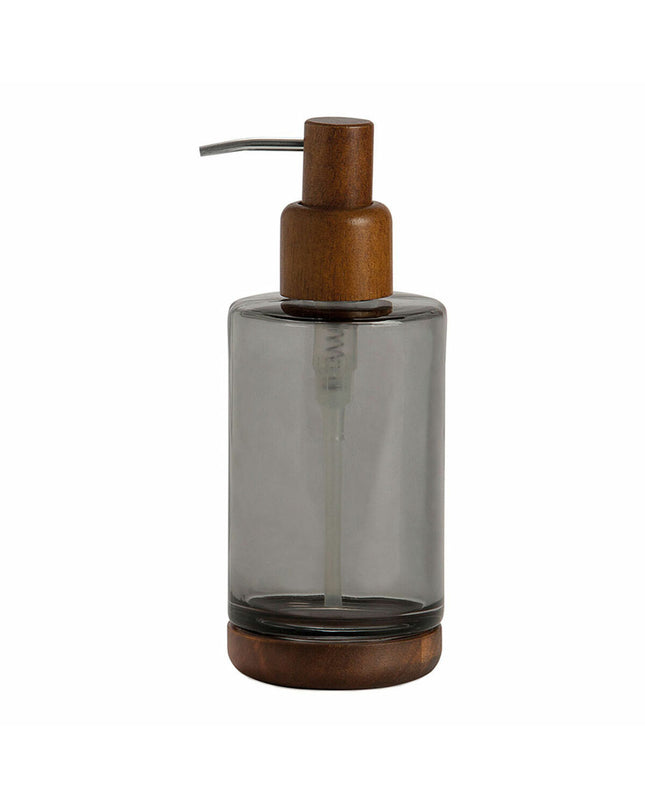 Andrea House Zeepdispenser in grijs kristal for badkamer en keuken, modern design with sleek, transparent finish.