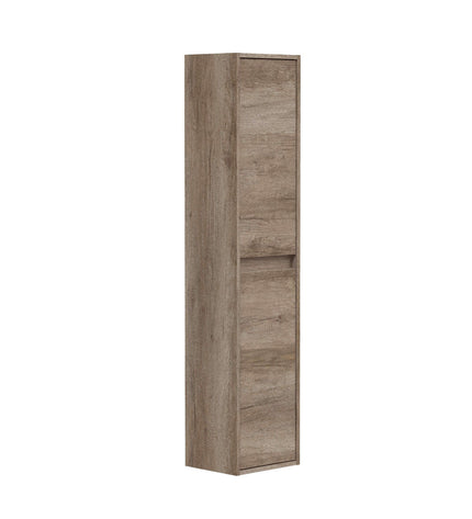 Forés Bruin melamine bathroom shelf measuring 30x25.5x140 cm, designed for household organization and bathroom use.