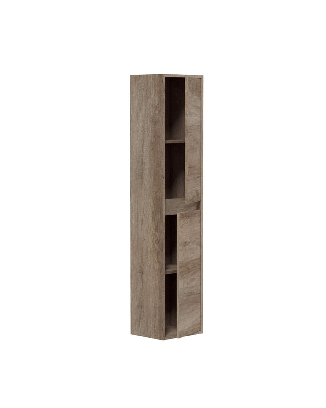 Forés Kast Forés Bruin melamine bathroom cabinet, 30x25.5x140 cm, in brown with sleek design for home and kitchen use.