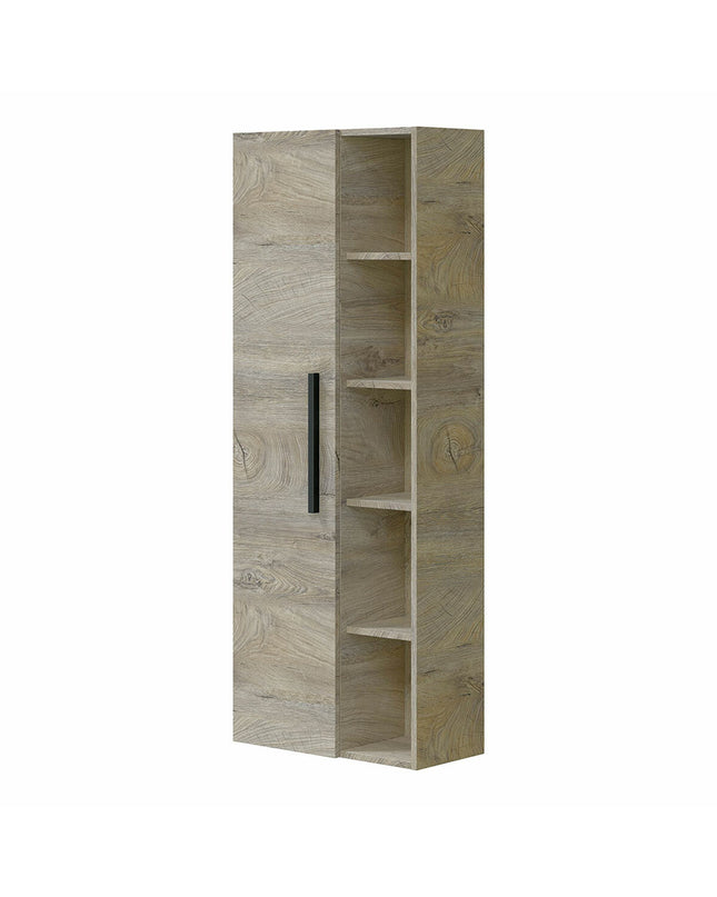 Forés Kast Forés Bruin melamine bathroom cabinet, 51x25x135 cm, wooden storage unit for house and kitchen use