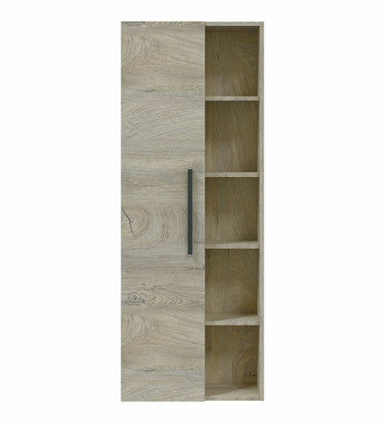 Forés Kast Forés Bruin Melamine bathroom cabinet with dimensions 51x25x135 cm, made of durable melamine material.