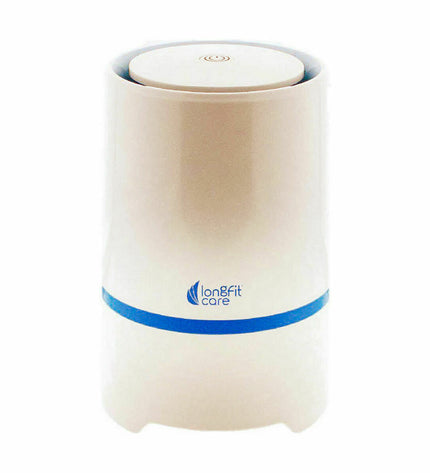 Two LongFit Care air purifiers, portable air conditioning units measuring 12.5x19.4 cm, designed for home and kitchen use.