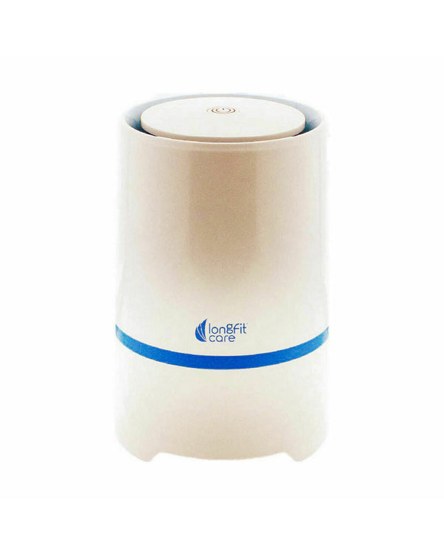 Two LongFit Care air purifiers, portable air conditioning units measuring 12.5x19.4 cm, designed for home and kitchen use.