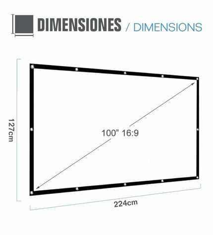 igqual ECO COST 100 100-inch projection screen for home theater, electronic TV and video display with sleek design