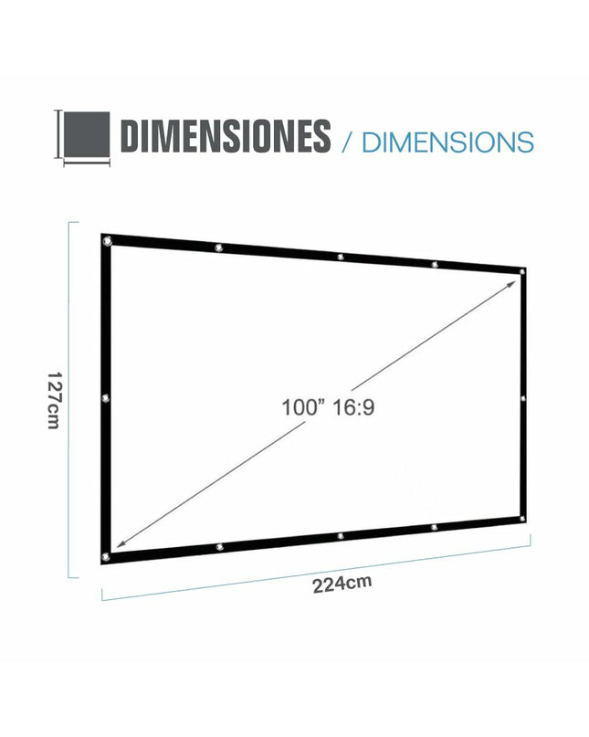 igqual ECO COST 100 100-inch projection screen for home theater, electronic TV and video display with sleek design