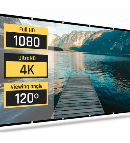 iggual ECO COST 100 100-inch projection screen for home cinema, electronic TV and video display with high-quality fabric and sturdy frame
