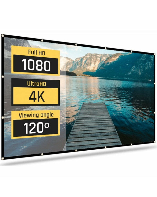 iggual ECO COST 100 100-inch projection screen for home cinema, electronic TV and video display with high-quality fabric and sturdy frame